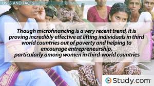The new framework suggested a common definition of microfinance loans uniformly applicable to all regulated entities to ensure that the target borrowers are identified with an element of certainty, irrespective of the type of lenders. Microfinance For Entrepreneurs Small Businesses Video Lesson Transcript Study Com