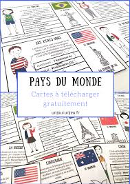 Cartes De Geographie Pour Decouvrir Quelques Pays A Telecharger Geographie Geographie Enfants Geographie Ce2