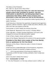 With the secretary of state, the president manages all official. Presidential Roles Activity 2 The Roles Of The President Mrs Self U S Government 2012 2013 Part A The List Below Describes Ten Roles The American Course Hero