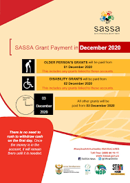Sassa's role is to administer social grants to categories of people who are vulnerable to poverty and in need of state support in order to improve these people's standard of living. Sassa Announces December Social Grant Payment Dates Political Analysis South Africa