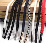 Good Quality Customized Size Round Draw Cord Braided Cotton Nylon Polyester  Drawstring with Metal Ends Aglets