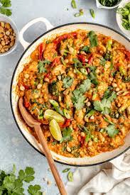 Season with salt and pepper and cook for about 2 minutes. One Pan Thai Peanut Chicken Couscous Ambitious Kitchen
