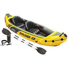 Intex Explorer K2 Kayak 2 Person Inflatable Kayak Set Aluminum Oars Air Pump Intex Inflatable Kayak Inflatable Fishing Kayak Best Fishing Kayak