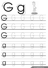 Letter G Tracing Paper Alphabet Tracing Worksheets Letter Tracing Worksheets Alphabet Writing Worksheets