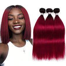 How do you dye brazilian weaves and hair extensions in 12 steps. Amazon Com Violet Ombre Ib Red Bundles Brazilian Human Hair 3 Bundles Straight Weave 1b Burgundy Straight Human Hair Black To Wine Red Two Tone Hair Weave Wefts 10 12 14 Inches 300g Lot Beauty