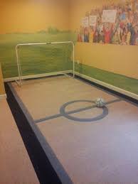The kids' soccer goal from franklin sports is ideal for introducing your offspring to the game of soccer. Carpeted Indoor Soccer Field Soccer Room Play Houses Soccer Themed Bedroom