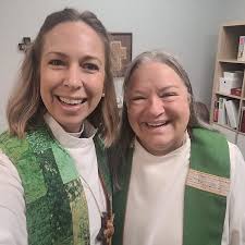 Rev. Cheryl Indehar serves as interim pastor of Faith Lutheran, Dodge  Center. On Sunday, August 17, synod and churchwide staff member, Rev. Emily  Carson, joined the congregation to preach and be present