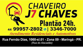 Chaveiro 24 horas Em Maringa J7 Chaves/Maringá PR