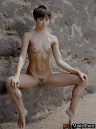 Porn image of tanned skin small tits bare shoulders woman shaved athlete 18  created by AI