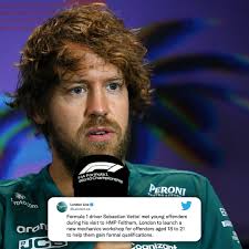 Fair play to Sebastian Vettel 👏 He helped launch a new mechanics workshop  for young offenders in HMP Feltham, to help them gain formal  qualifications. #F1