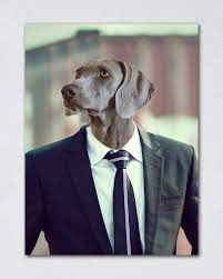 Funny pet portraits on canvas. Custom Pet Portraits Pet Portraits Pet In Suits Custom Dog Etsy Personalized Pet Art Pet Portraits Dog Canvas Art
