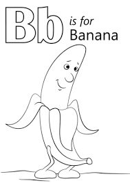 Letter B Is For Banana Coloring Page From Letter B Category Select From 27643 Printable Crafts Of Cartoon Preschool Coloring Pages Abc Coloring Pages Letter B