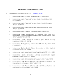 In order to cope with the environmental problems, the government of malaysia has passed some important environmental laws and policies such as the environment quality act 1974 and its regulations 1989, the. Pdf Environmental Laws In Malaysia Mohd Tajuddin Abdullah Phd Fasc Academia Edu