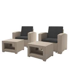 Find the perfect balance between comfort and style with overstock your online furniture store! Corliving Outdoor Chair And Ottoman Set Beige Lowe S Canada