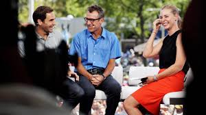 I guess you could say i'm the band's lead sinner? Eurosport Moderatorin Barbara Schett Uber Interviews Mit Roger Federer Und Novak Djokovic Eurosport
