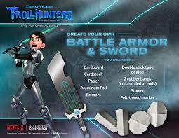 Diy Netflix Trollhunters Battle Sword Battle Armor Sword Hunter Costume