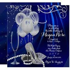 30th Birthday Stiletto S Royal Blue Invitation Zazzle Com Blue Invitation 30th Birthday Invitations 21st Birthday Invitations