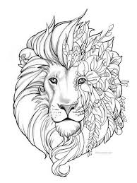 Now you can color them! Lion Mandala Tattoo Coloring Page 1001coloring Com