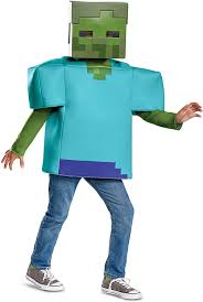 The rotten flesh and gold nuggets can be traded to cleric villagers in large amounts to gain emeralds easily. Amazon Com Minecraft Classic Zombie Costume For Kids Clothing Shoes Jewelry