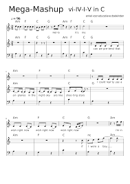 Learn piano chords by seeing and hearing them on a virtual piano. Mini Mashup 4 Chord Songs Am F C G Sheet Music For Piano Solo Musescore Com