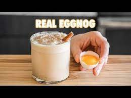 Super Easy Homemade Eggnog Youtube Homemade Eggnog Eggnog Easy Eggnog