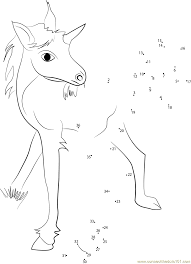 Unicorn Baby Dot To Dot Printable Worksheet Disney Princess Coloring Pages Princess Coloring Pages Santa Coloring Pages