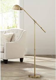 Dawson Modern Pharmacy Floor Lamp Antique Brass Adjustable Boom Arm And Head For Living Room Reading Bedroom Of In 2020 Pharmacy Floor Lamp Brass Floor Lamp Floor Lamp