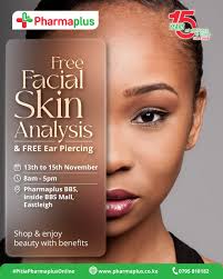 You asked, we listened, we're back. From 13th to 15th November, join us at  PharmaPlus BBS, inside Business Bay Square Mall for a FREE Facial Skin  Analysis and FREE Ear Piercing from