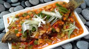 Masakan indonesia yang memakai saus asam manis misalnya ikan asam manis (ikan kakap atau gurame, ikan nila), udang asam manis atau kepiting asam. Siakap Masak Masam Manis Youtube