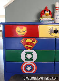 Superhero Dresser Commission Diy Dresser Makeover Superhero Room Diy Dresser