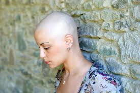 Beautiful bald woman head, isolated. Bald Women Lies Young Women Believelies Young Women Believe