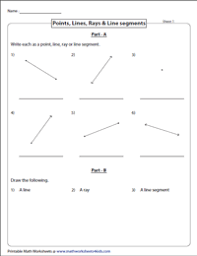 Line bisection test printable : Lines Rays And Line Segments Worksheets