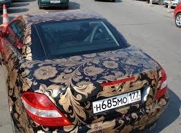 Black And Gold Car Color Black And Gold Car Gold And Black Car Painted Car Floral Car Car Painting Car Art Car Wrap
