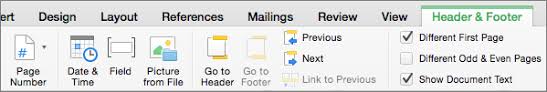 Header adalah tombol yang berfungsi untuk menyisipkan catatan pada kepala (bagian atas) dokumen. Start Page Numbering Later In Your Document Office Support