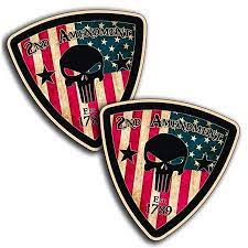 Rustic Skull Shield 2a 2 Pack By Stickerdad Vinyl Hard Hat Helmet Decal Size 2 For Hard Hat Helmet Windows Walls Bumpers Laptop Lockers Etc Walm In 2021 Hard