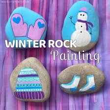 Find out here how to make this adorable craft. Winter Rock Painting Messy Little Monster