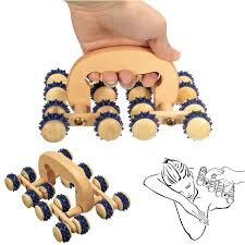 1pcs 16 Wooden Roller Rolling Ball Wheel Massager Back Body Relax Massage Tool Massage Tools Facial Massage Tool Massage