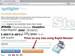 Free Features At Rapid Resizer For Fonts Etc See Clever Someday Post Bout Same Free Stencils Stencil Templates Free Stencil Maker