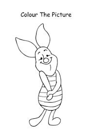 Winnie is a super friendly animal, a talented poet, and extremely fond of 'hunny'. Piglet From Winnie The Pooh Coloring Pages Worksheets For Kindergarten Preschool First Grade Art And Craft Worksheets Schoolmykids Com