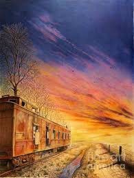 Colored pencils are a creative medium for drawing and coloring in a sunset landscape. Sunset Color Pencil The Adventures Of Lolo
