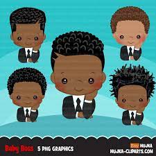 Boss Baby Clipart Toddler With Business Suit Graphics Black Boys Commercial Use Clip Art Boss Baby Cute Black Babies Black Boys