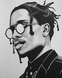A Pointillism Piece My Friend Did Of Asap Rocky What Yall Think Rapper Art Hip Hop Art Tupac Art Learn how to draw asap rocky pictures using these outlines or print just for coloring. pinterest
