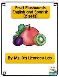Fruit Flashcards Spanish English Flashcards Spanish English English Teaching Resources