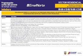 Imbabura y Carchi: cronograma de cortes de luz del 5 al 10 de noviembre