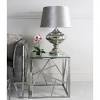 Blackened bronze mirrored side table. 1