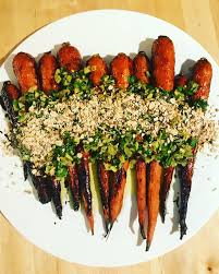 Homemade Honey Pomegranate Molasses Roasted Carrots With Golden Raisin Olive Tapenade And A Spiced Granola Pomegranate Molasses Olive Tapenade Food