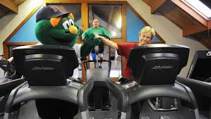 Wally The Green Monster meet and greet at the Old Colony YMCA in Easton