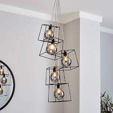 Elena 5 Light Glass Ceiling Fitting Ceiling Lights Pendent Lighting Cream Chandeliers