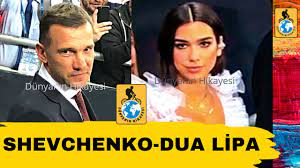 Dua Lipa did not recognize football legend Shevchenko at the UCL final in  Kiev - YouTube