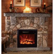 Stone electric fireplace is a kind of mantelpiece where the heat originates with the help of electricity. Rustic Electric Fireplaces Stone Belezaa Decorations From Gorgeous Rustic Electric Fireplaces Pictures